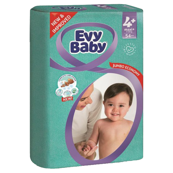 Подгузники Evy Baby р-р4+ (9-20кг) №54 Производитель: Турция EVYAP A.S.